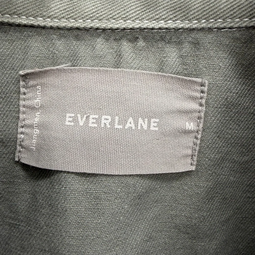 Everlane Canvas Cotton Relaxed Shirt Mens Size M Grey Button Up Workwear - Picture 4 of 9